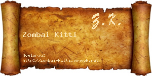 Zombai Kitti névjegykártya